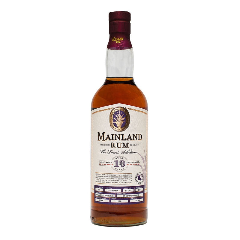 Mainland American Rum Co. Louisiana 10 Year Old Rum